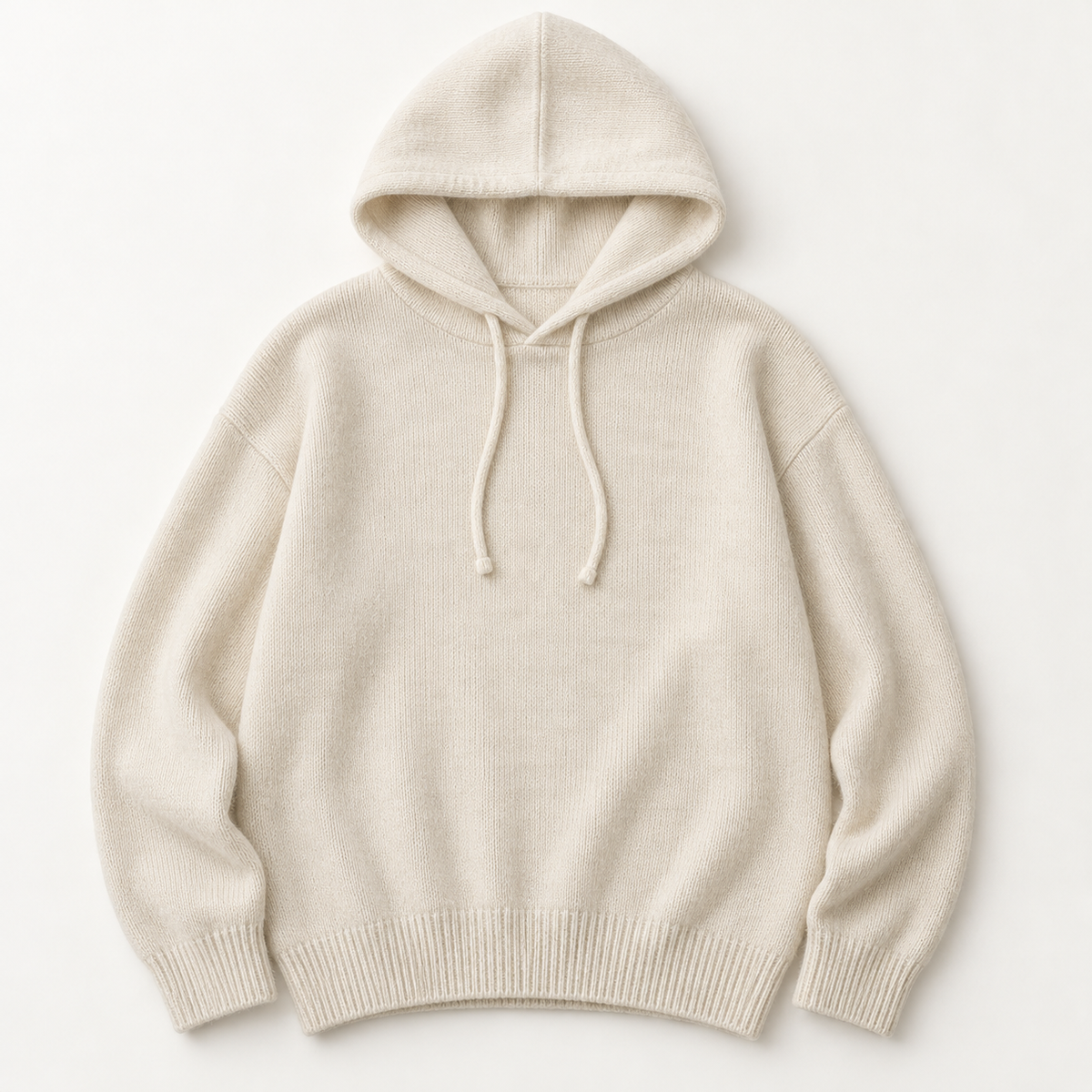 Bowery — Knit Hoodie — Cream