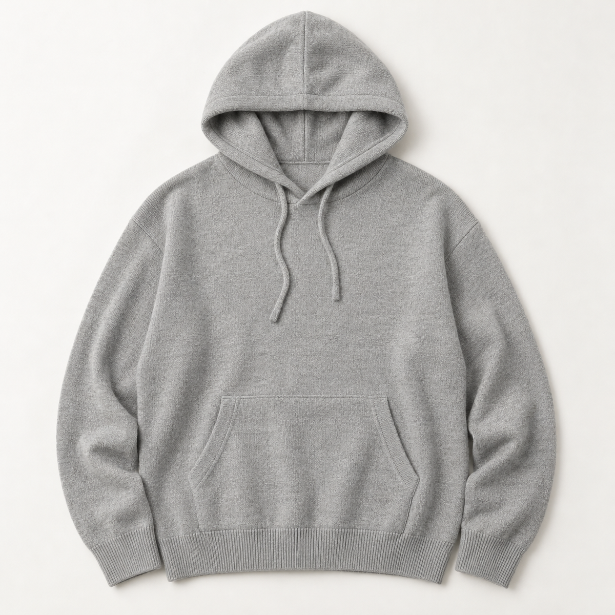 Bowery — Knit Hoodie — Light Grey