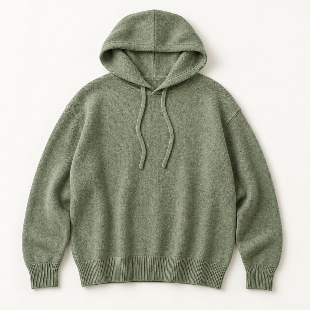 Bowery — Knit Hoodie — Sage