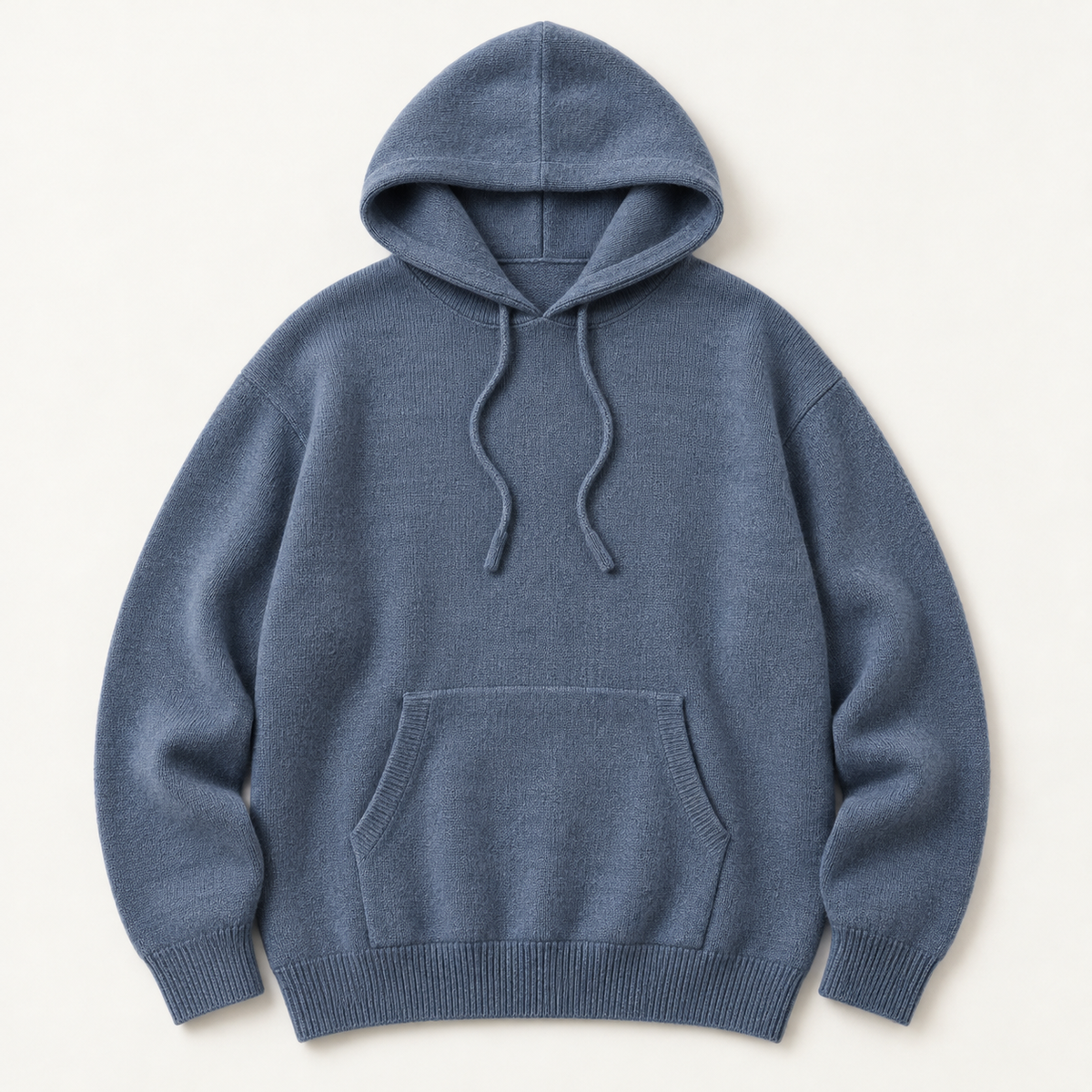 Bowery — Knit Hoodie — Slate Blue