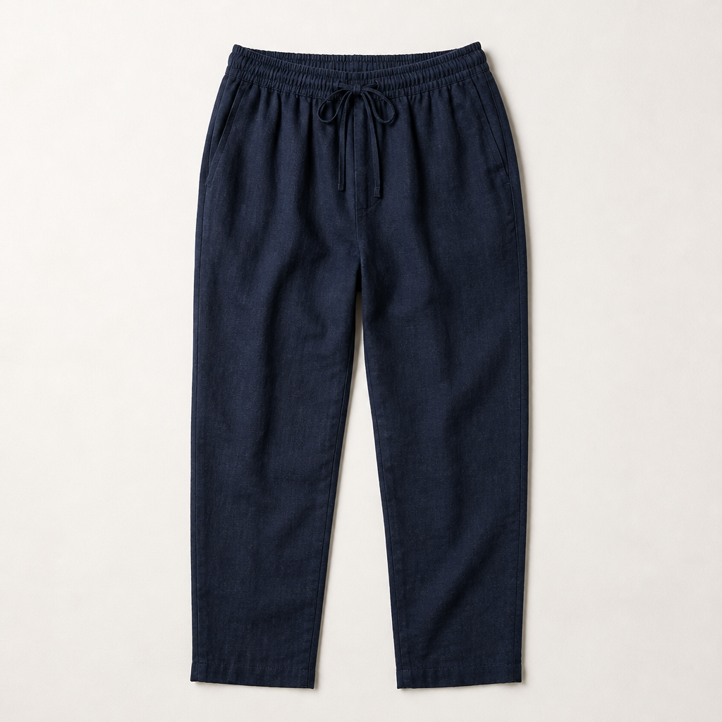 Carter — Linen Trouser — Navy