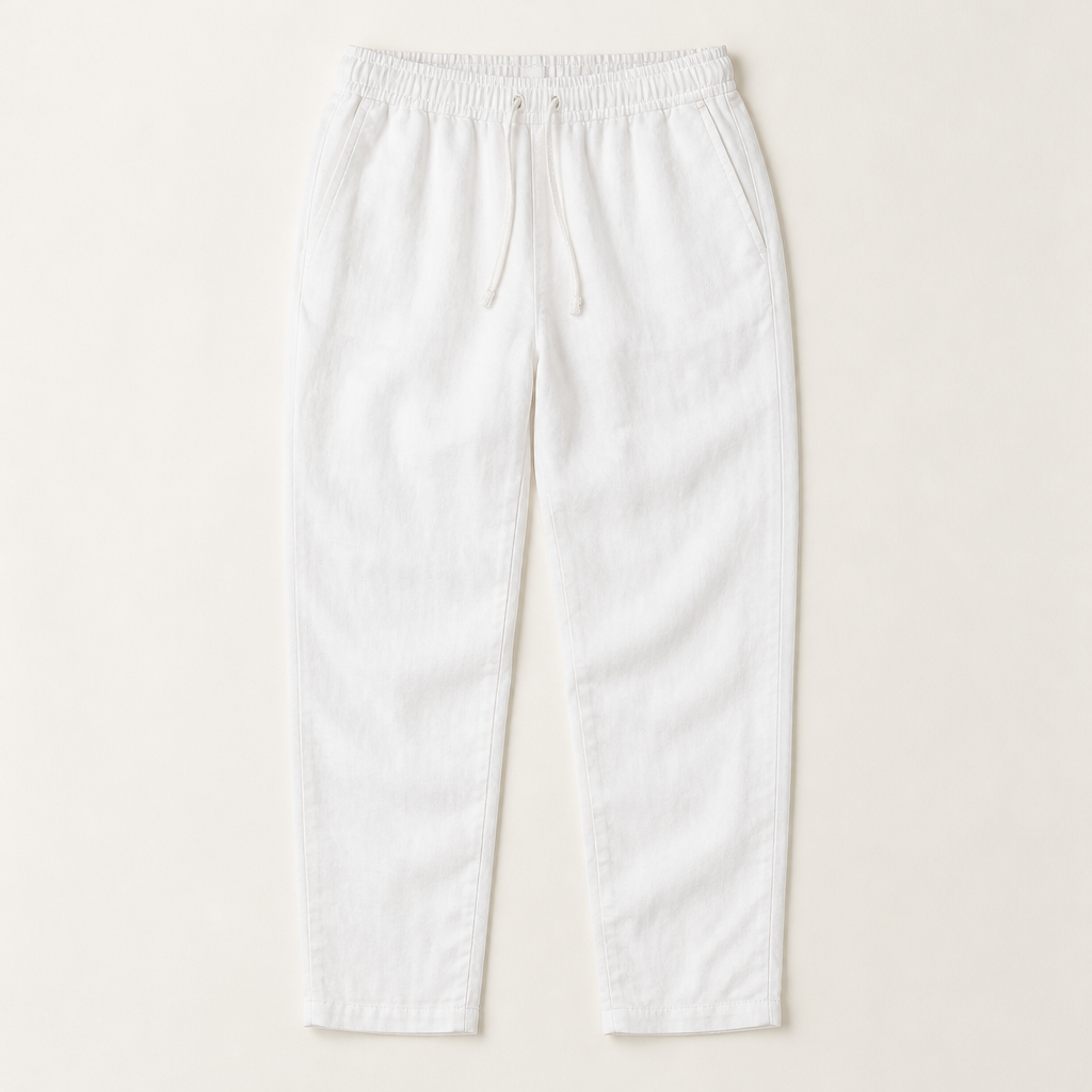 Carter — Linen Trouser — White