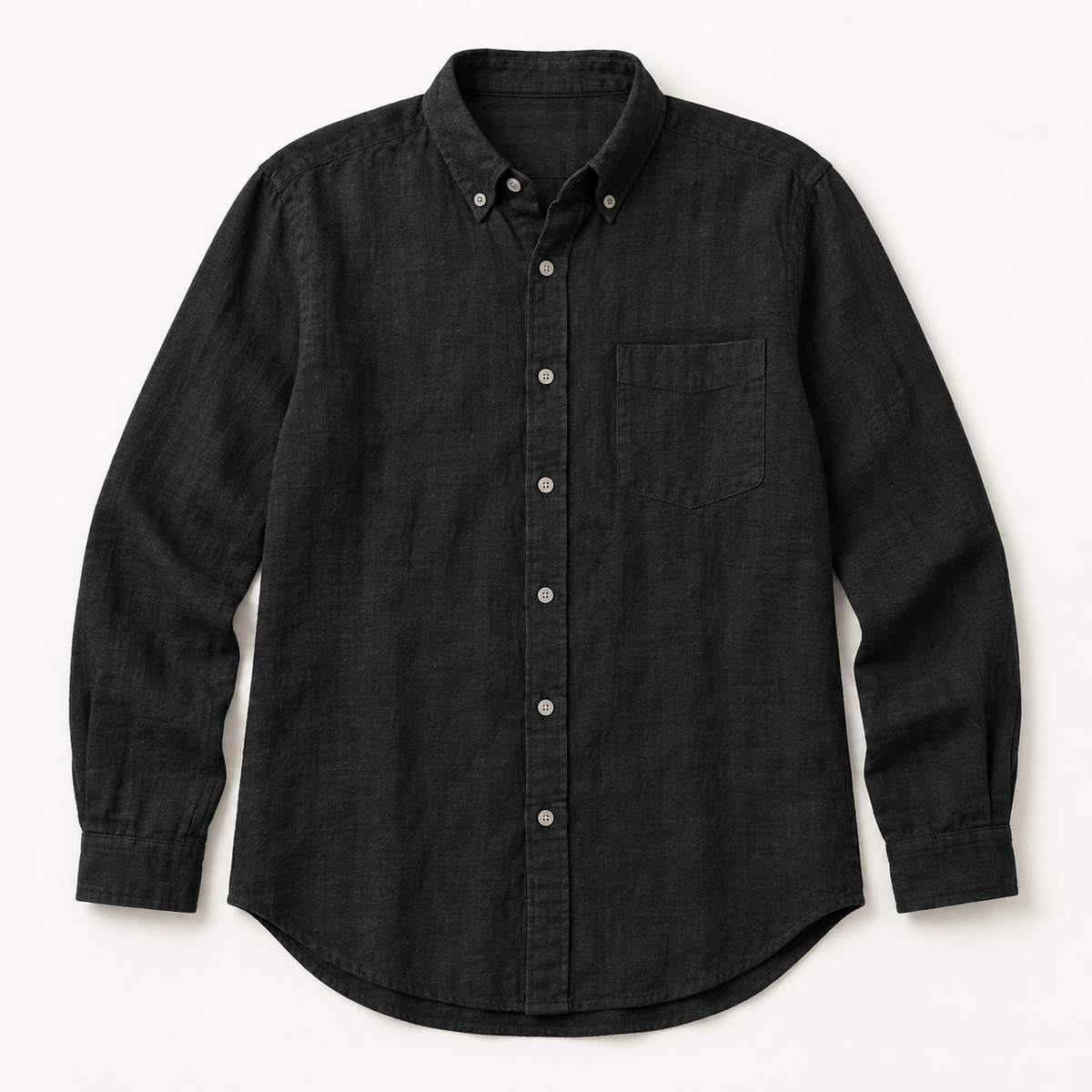 Clarke — Linen Shirt — Black