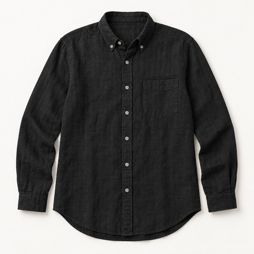 Clarke — Linen Shirt — Black