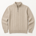 Dalton — Cable Half-Zip — Oat