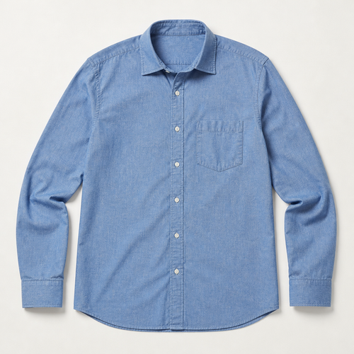 Declan — Chambray Shirt — Light Indigo