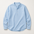 Ellis — Band Collar Shirt — Light Blue