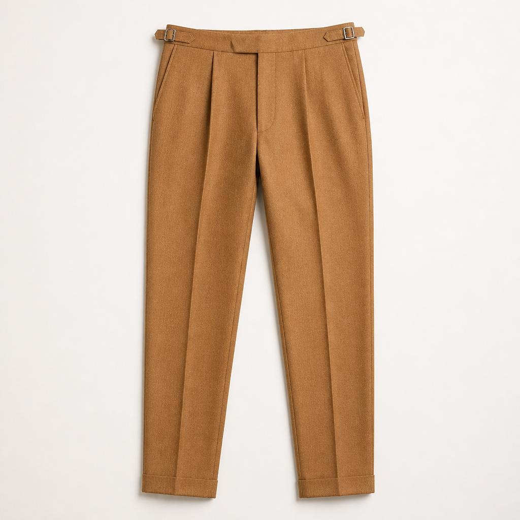 Finnian — Pleated Trouser — Camel