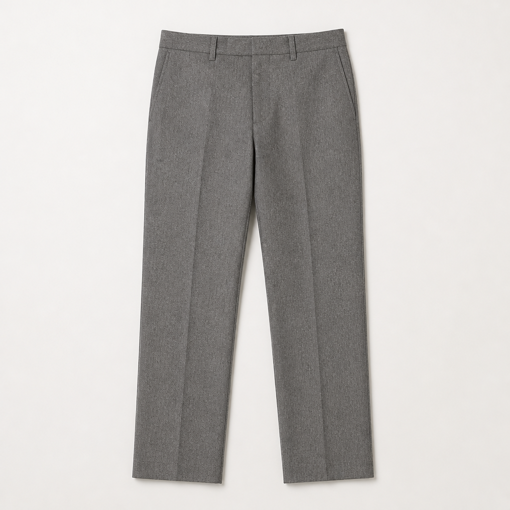 Jasper — Wool Trouser — Grey Melange
