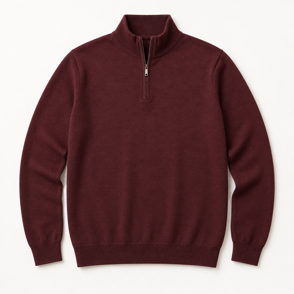 Mercer — Quarter-Zip Merino — Burgundy