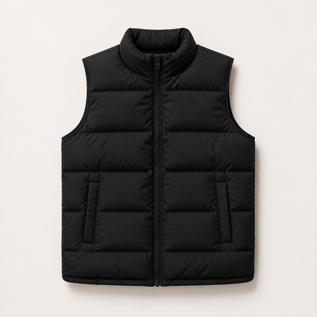 Niall — Down Vest — Black