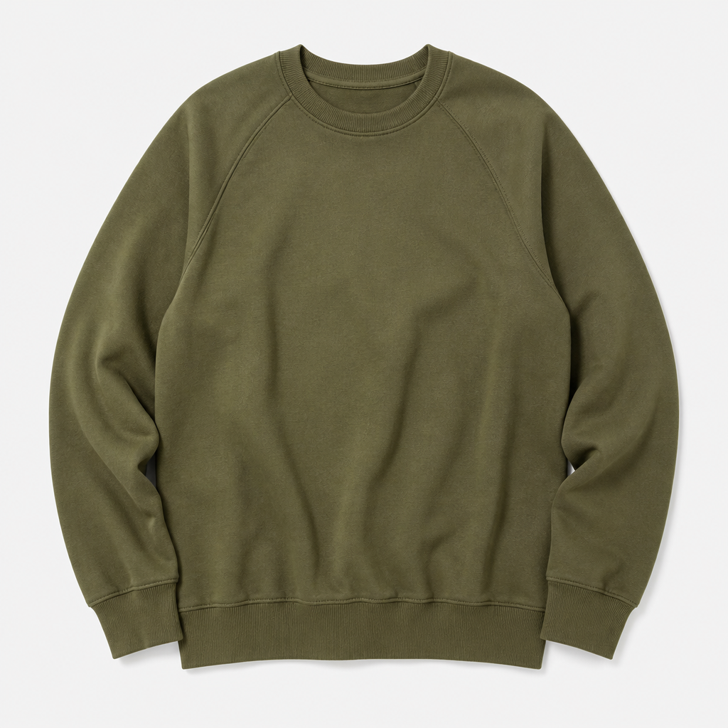 Nolan — Raglan Sweatshirt — Olive