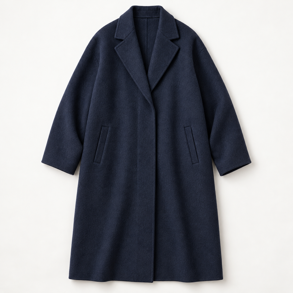 Preston — Tailored Overcoat — Navy