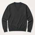 Rafferty — Merino V-Neck — Charcoal