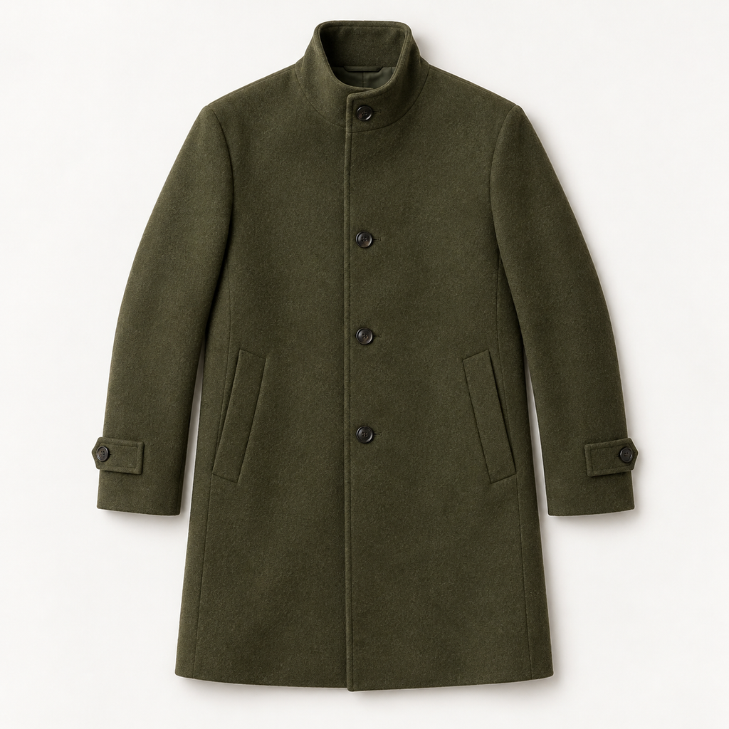 Sutton — Wool Topcoat — Olive