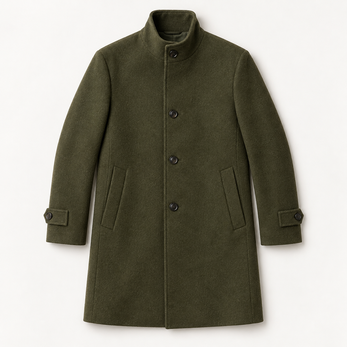 Sutton — Wool Topcoat — Olive