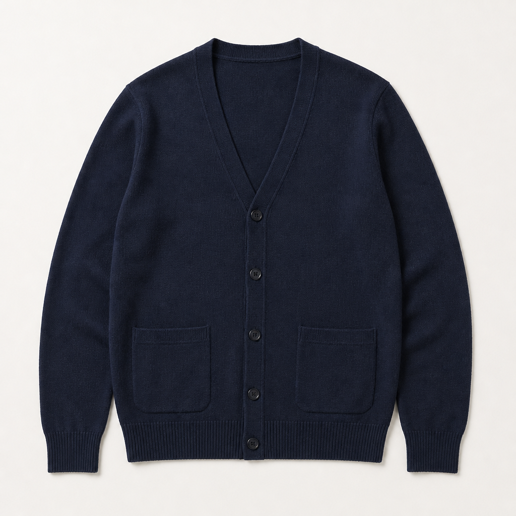 Tobias — Cotton Cardigan — Navy
