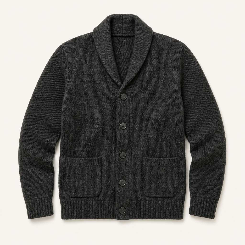 Ulric — Shawl Cardigan — Charcoal