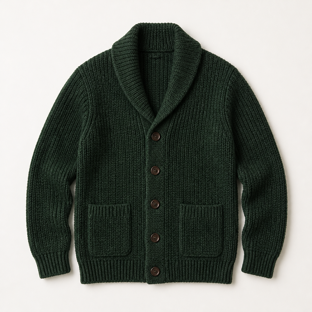 Ulric — Shawl Cardigan — Forest