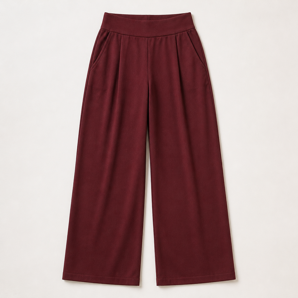 Winslow — Wide-Leg Trouser — Burgundy