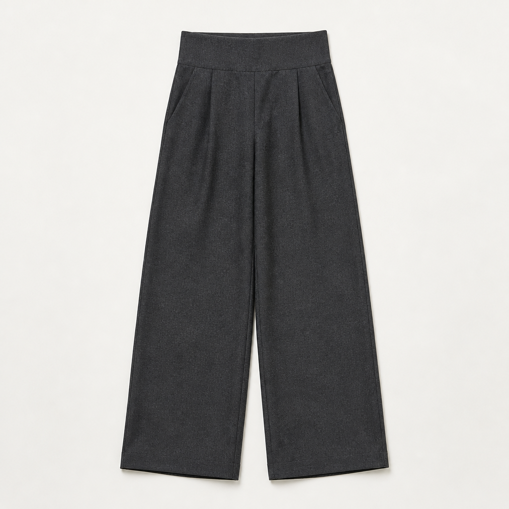 Winslow — Wide-Leg Trouser — Charcoal