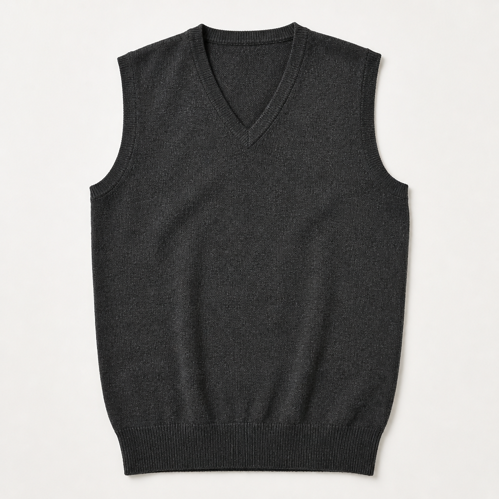 Xavier — Sleeveless Knit — Charcoal